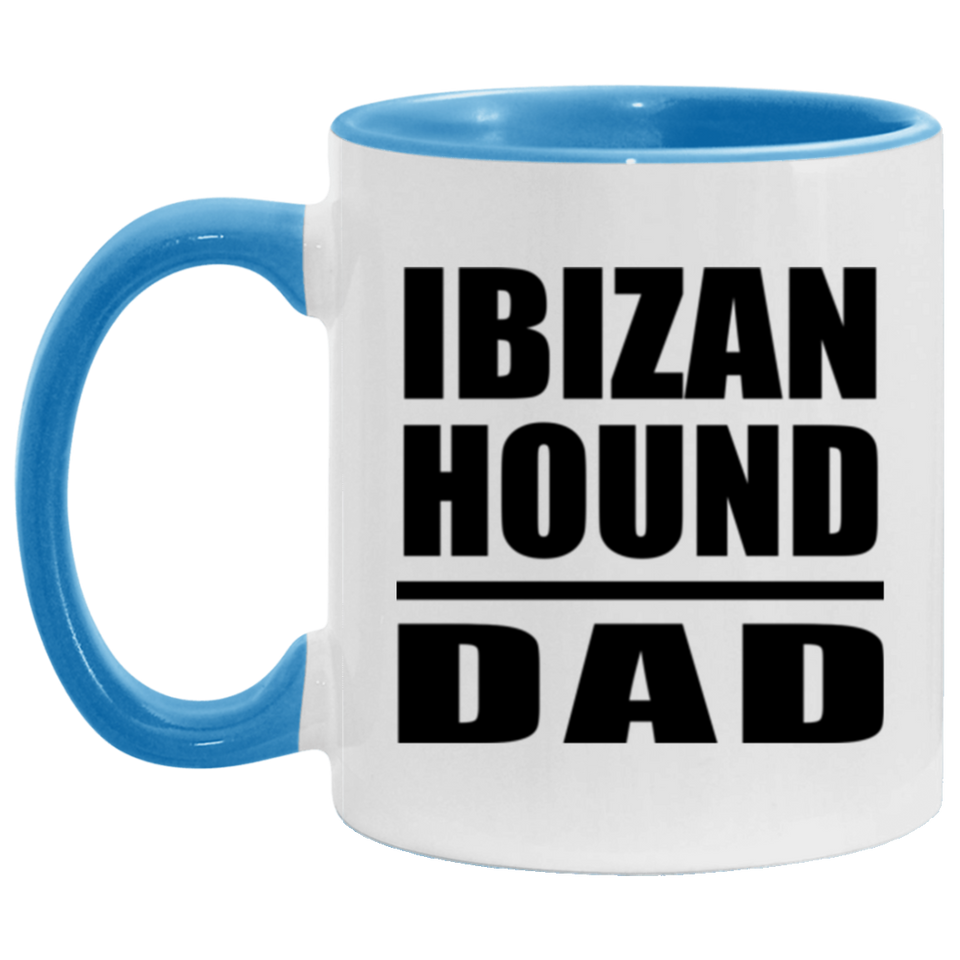 Ibizan Hound Dad - 11oz Accent Mug Blue