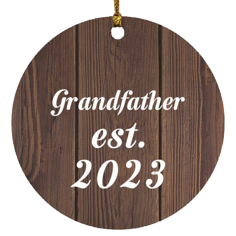 Grandfather Established EST. 2023 - Circle Ornament D