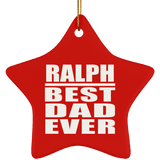 Ralph Best Dad Ever - Star Ornament