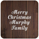 Merry Christmas Murphy Family - Drink Coaster D