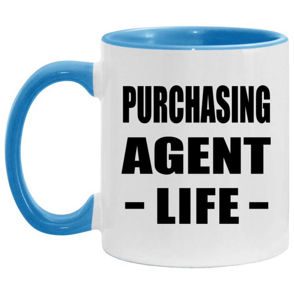 Purchasing Agent Life - 11oz Accent Mug Blue