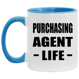 Purchasing Agent Life - 11oz Accent Mug Blue