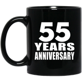 55th Anniversary 55 Years - 11 Oz Coffee Mug Black