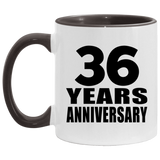 36th Anniversary 36 Years - 11oz Accent Mug Black