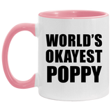 World's Okayest Poppy - 11oz Accent Mug Pink