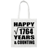 Happy 42nd Anniversary Square Root of 1764 Years & Counting - Tote Bag White
