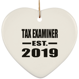 Tax Examiner Established EST. 2019 - Heart Ornament