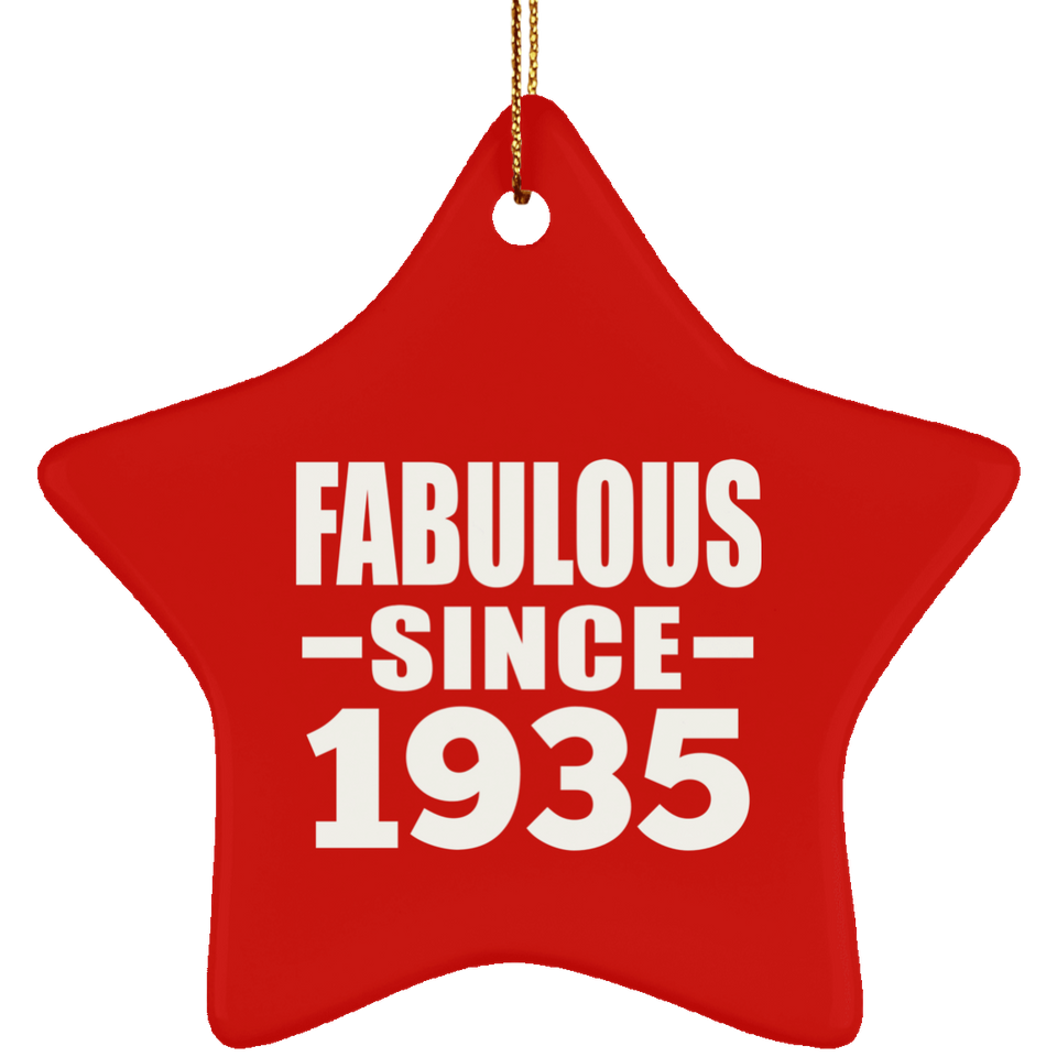89th Birthday Fabulous Since 1935 - Star Ornament