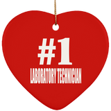 Number One #1 Laboratory Technician - Heart Ornament