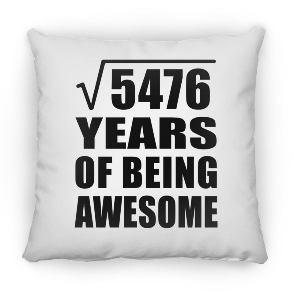 74th Birthday Square Root of 5476 Years of Being Awesome - Throw Pillow