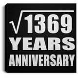 37th Anniversary Square Root of 1369 Years Anniversary - Canvas Square