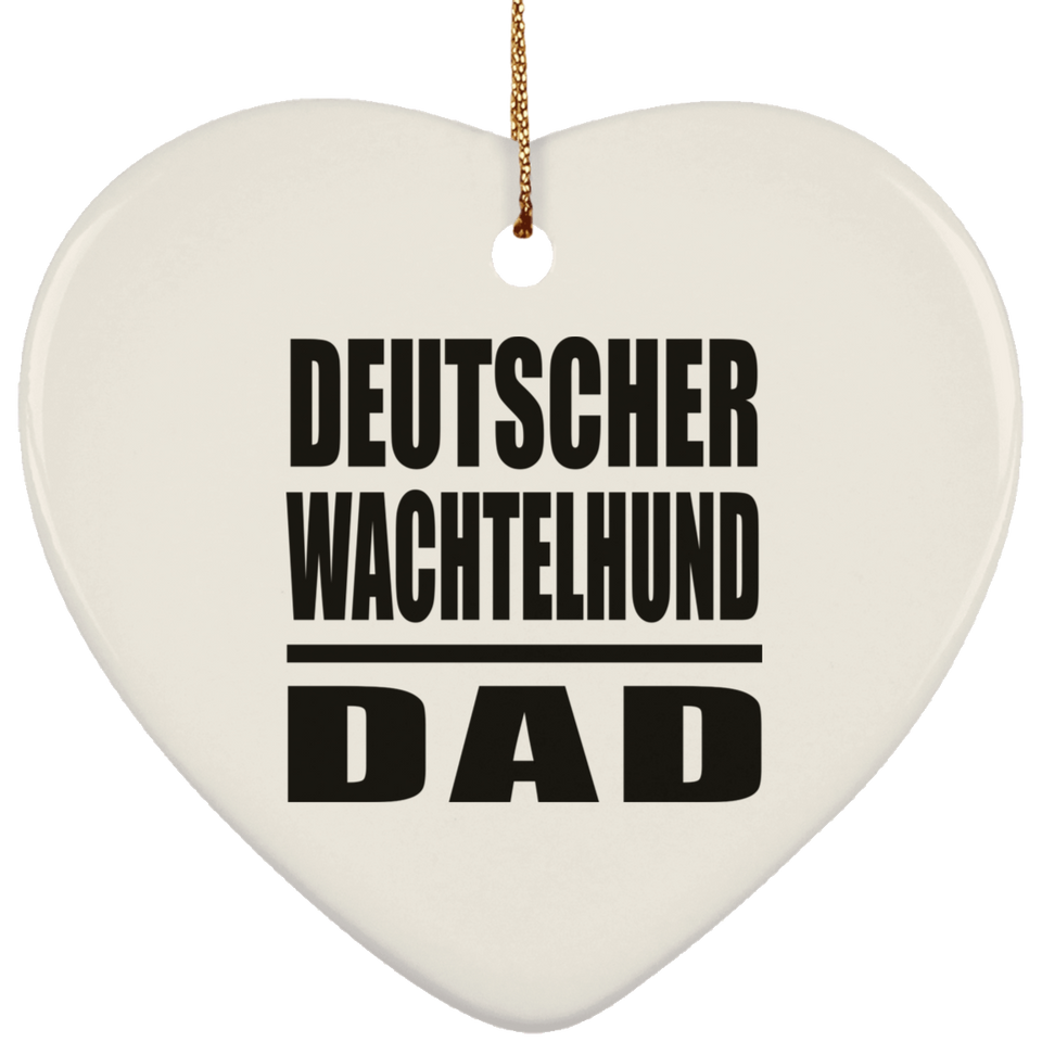 Deutscher Wachtelhund Dad - Heart Ornament