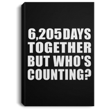 17th Anniversary 6,205 Days Together But Who's Counting - Canvas Portrait