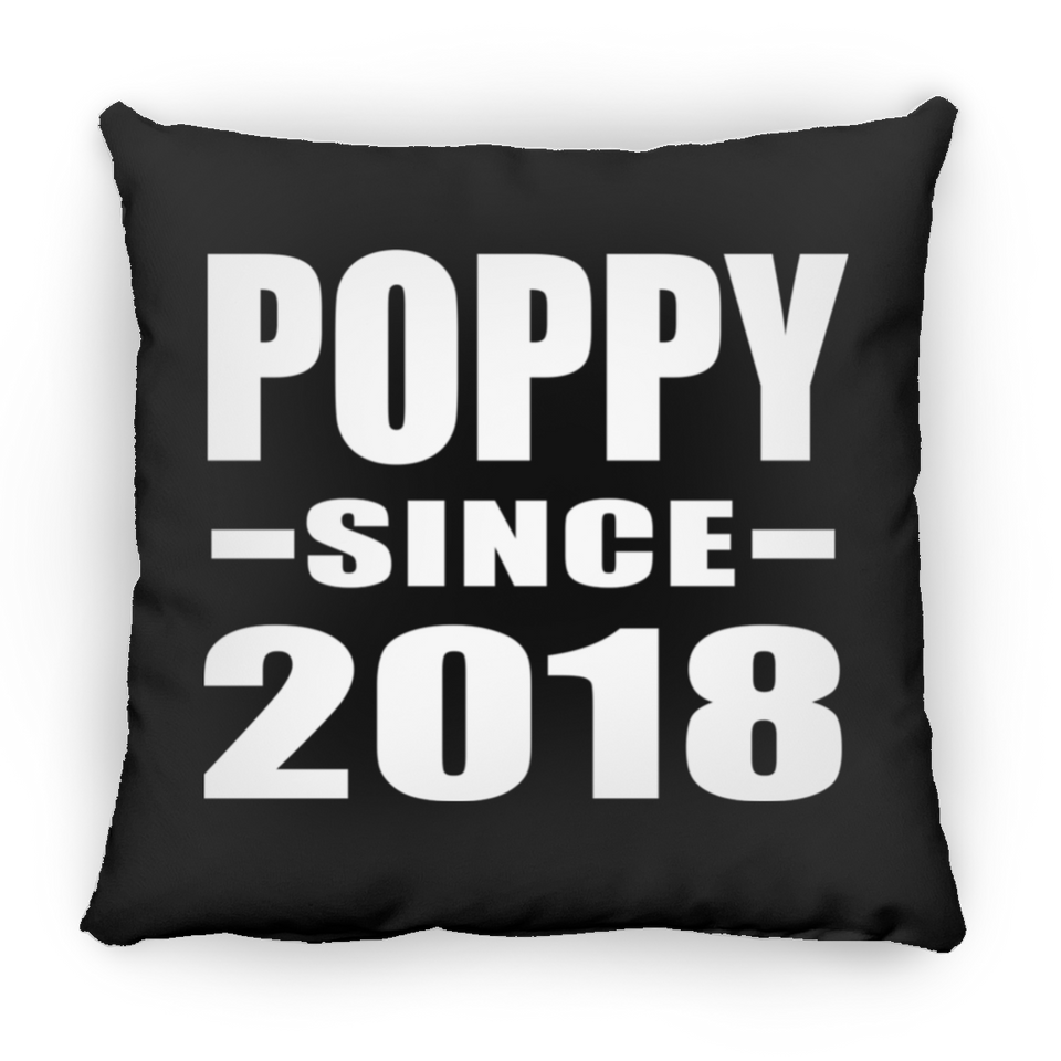 Poppy Since 2018 - Throw Pillow Black