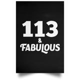 113th Birthday 113 & Fabulous - Poster Portrait