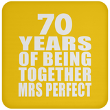 70th Anniversary 70 Years Of Being Mrs Perfect - Drink Coaster