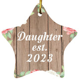 Daughter Established Est. 2023 - Star Ornament B