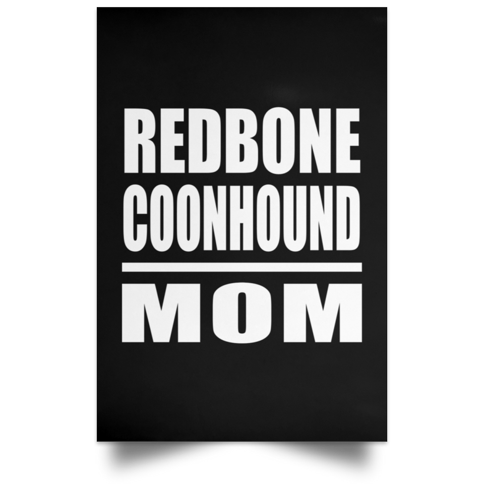 Redbone Coonhound Mom - Poster Portrait