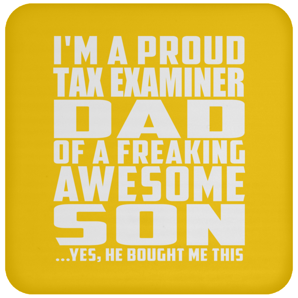 Proud Tax Examiner Dad Of Awesome Son - Drink Coaster