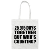 71st Anniversary 25,915 Days Together Who's Counting - Tote Bag White