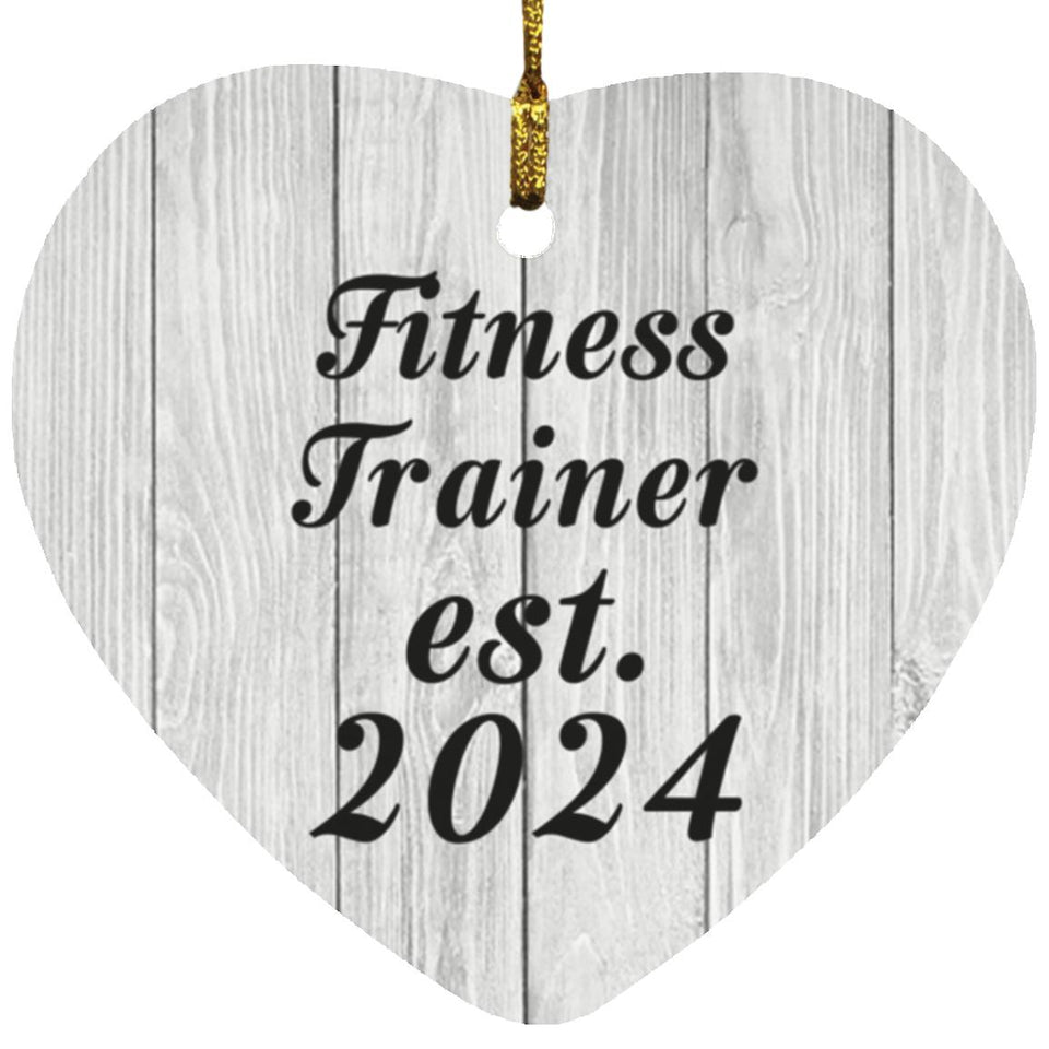 Fitness Trainer Established Est. 2024 - Heart Ornament F