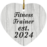 Fitness Trainer Established Est. 2024 - Heart Ornament F