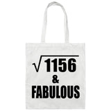 34th Birthday Square Root of 1156 & Fabulous - Tote Bag White