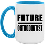 Future Orthodontist - 15oz Accent Mug Blue