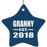 Granny Established EST. 2018 - Star Ornament