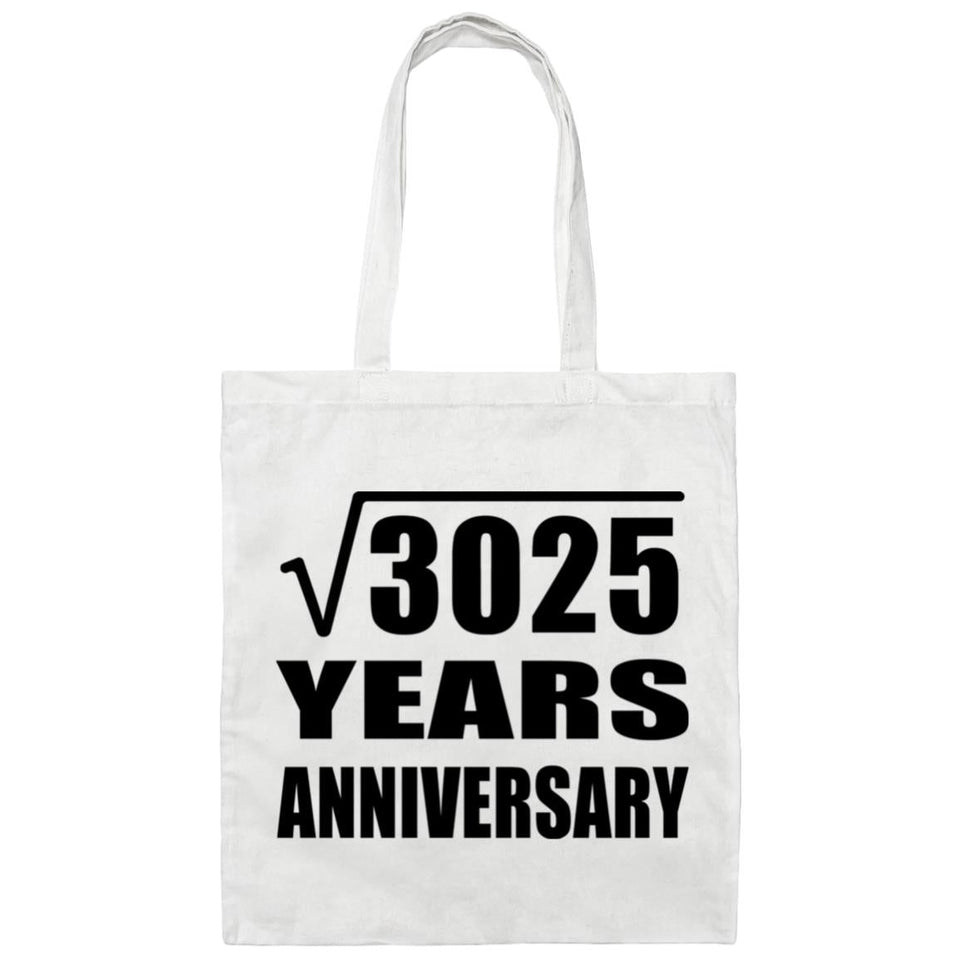 55th Anniversary Square Root of 3025 Years Anniversary - Tote Bag White