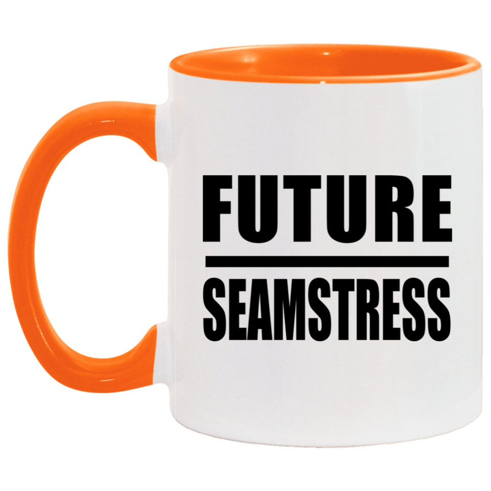 Future Seamstress - 11oz Accent Mug Orange