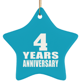 4th Anniversary 4 Years - Star Ornament