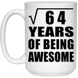 8th Birthday Square Root of 64 Years of Being Awesome - 15oz Coffee Mug