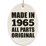 59th Birthday Made in 1965 All Parts Original - Oval Ornament