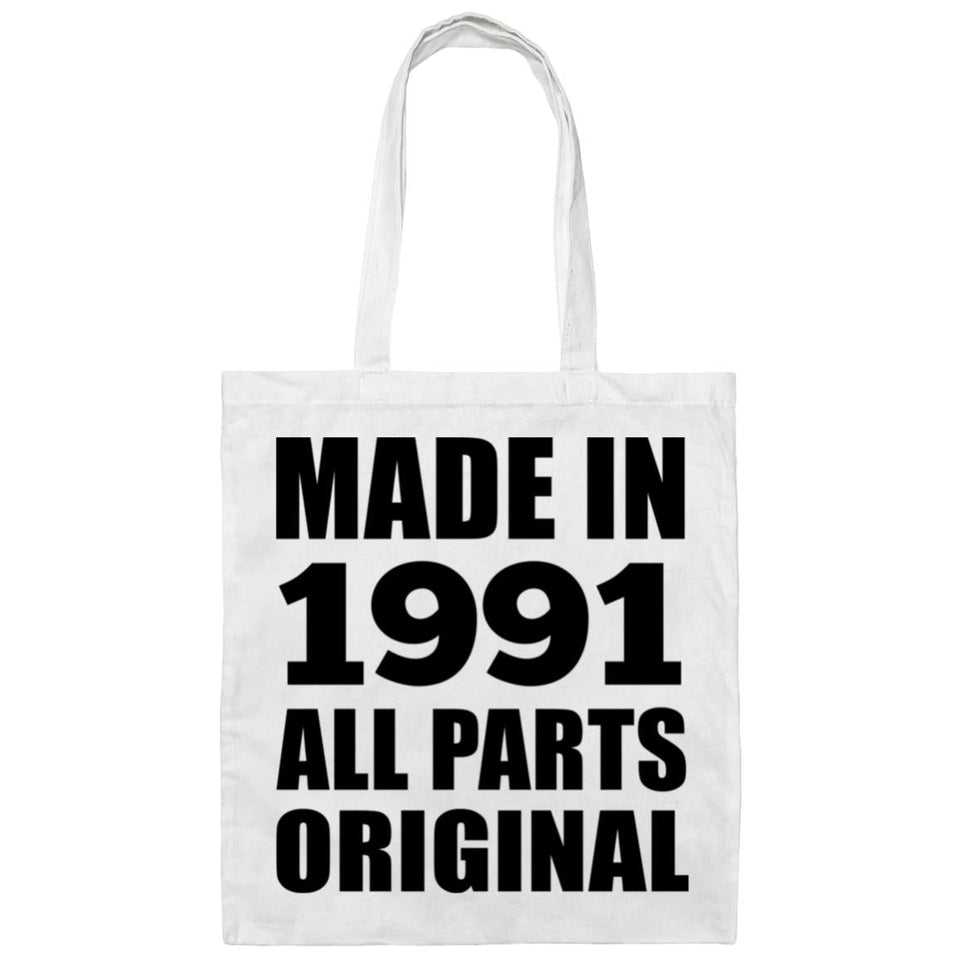 33rd Birthday Made in 1991 All Parts Original - Tote Bag White
