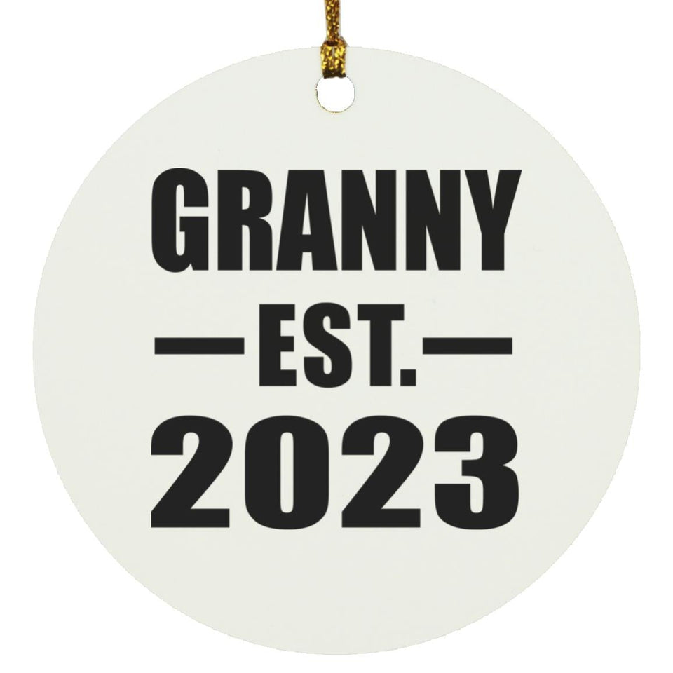 Granny Established EST. 2023 - Circle Ornament