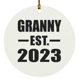 Granny Established EST. 2023 - Circle Ornament
