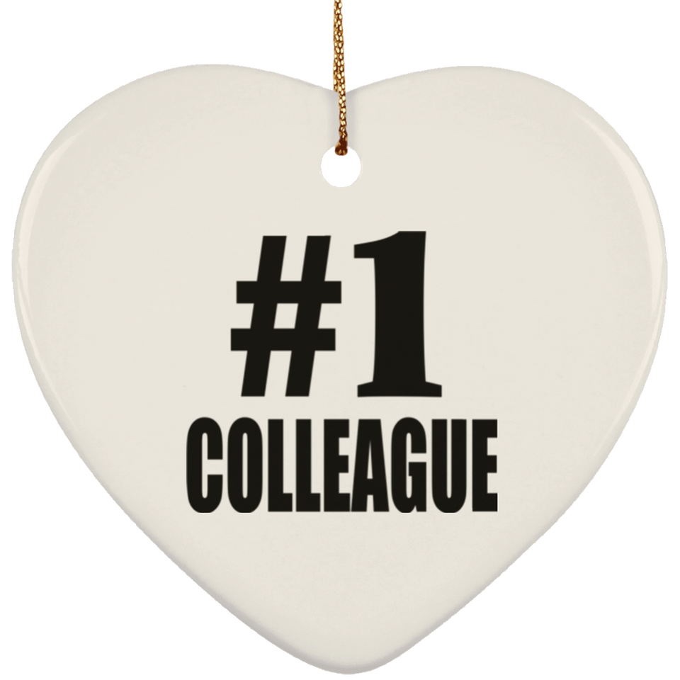Number One #1 Colleague - Heart Ornament