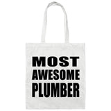 Most Awesome Plumber - Tote Bag White