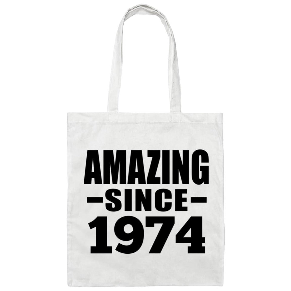 50th Birthday Amazing Since 1974 - Tote Bag White