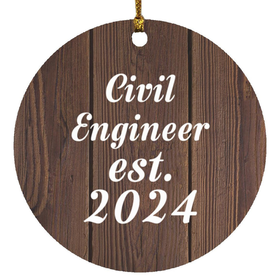 Civil Engineer Established Est. 2024 - Circle Ornament D