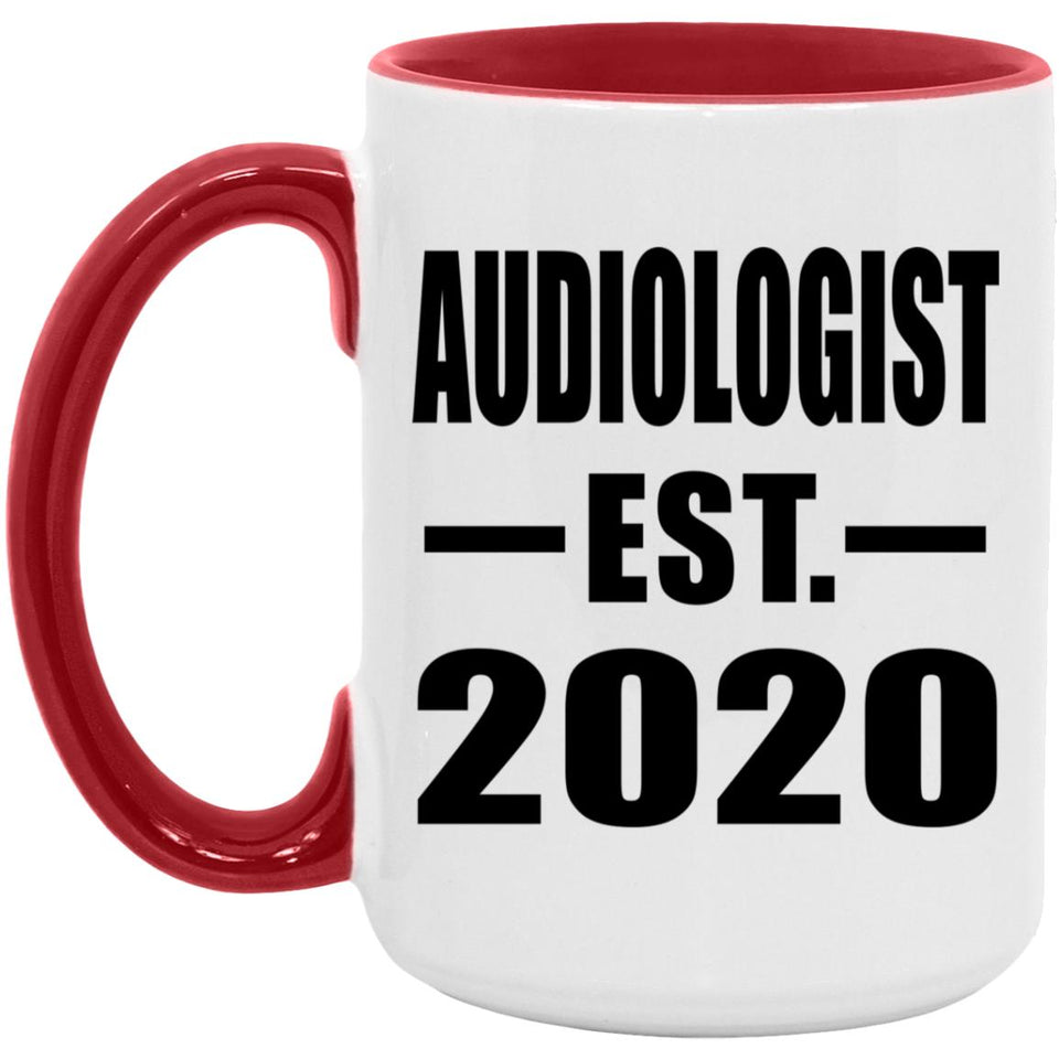 Audiologist Established EST. 2020 - 15oz Accent Mug Red