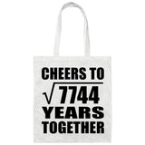 88th Anniversary Cheers To Square Root of 7744 Years Together - Tote Bag White