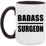 Badass Surgeon - 15oz Accent Mug Black