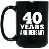 40th Anniversary 40 Years - 15 Oz Coffee Mug Black