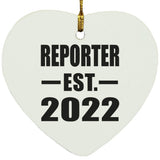 Reporter Established EST. 2022 - Heart Ornament