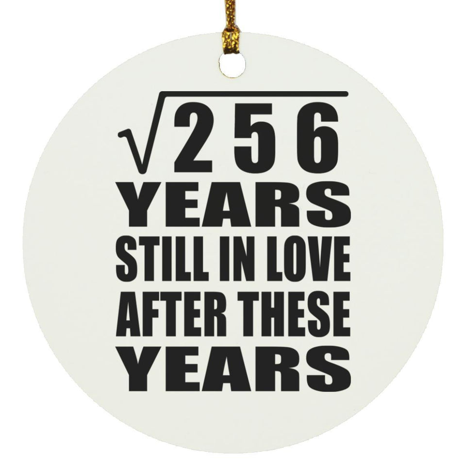 16th Anniversary Square Root of 256 Years Still In Love - Circle Ornament