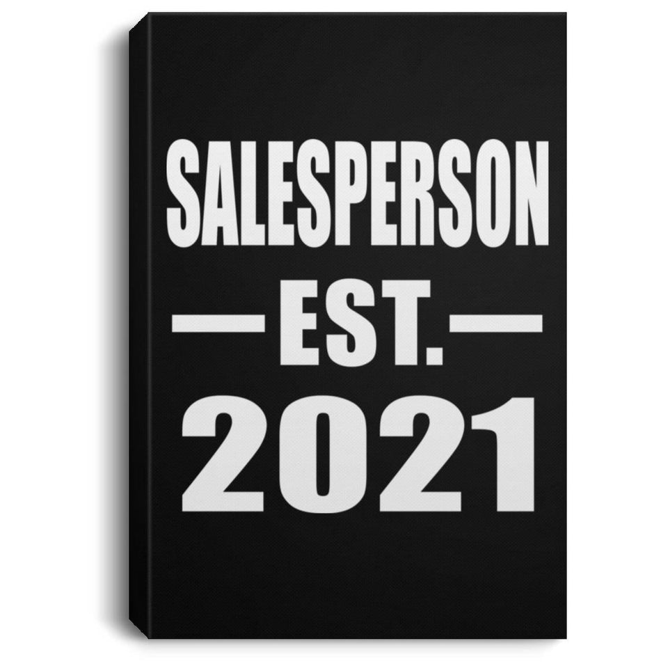 Salesperson Established EST. 2021 - Canvas Portrait