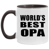 World's Best Opa - 11oz Accent Mug Black