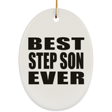 Best Step Son Ever - Oval Ornament